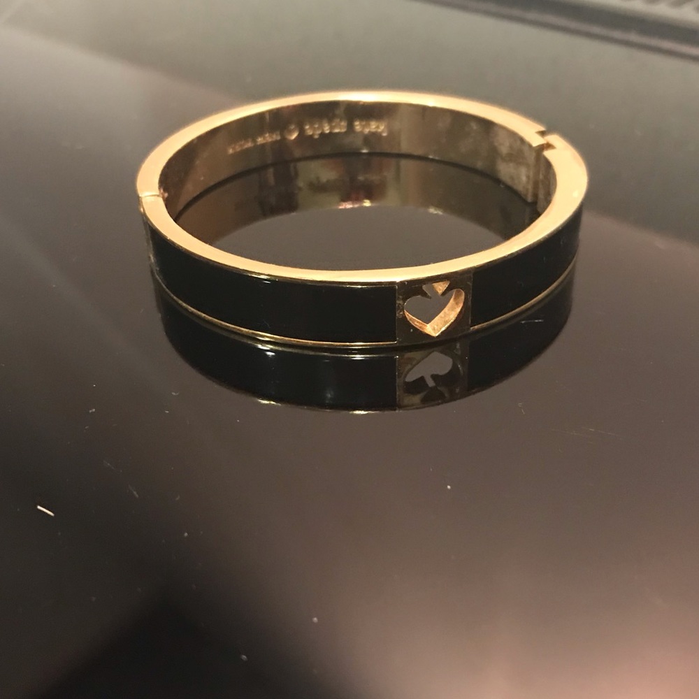 Kate Spade black and gold plated bangle